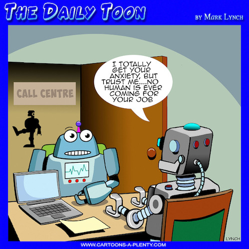 Cartoon: Bots (medium) by toons tagged call,centers,centre,robots,call,centers,centre,robots