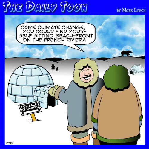 Cartoon: Climate change (medium) by toons tagged igloo,house,sales,riviera,arctic,igloo,house,sales,riviera,arctic