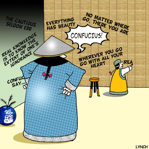 Cartoon: Confucius (medium) by toons tagged confucius,proverbs,china,philosopher,graffitti