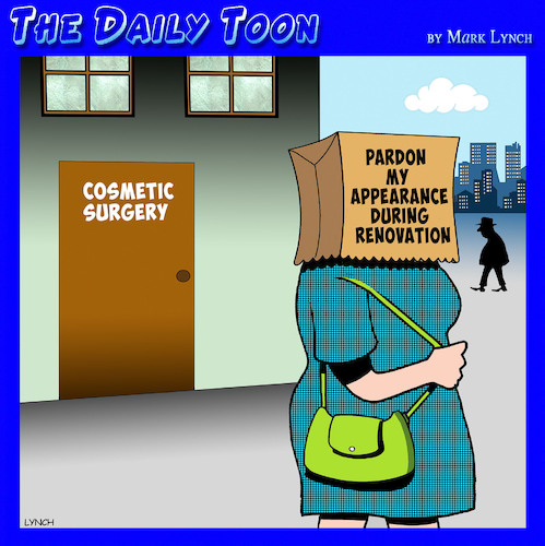 Cartoon: Cosmetic surgery (medium) by toons tagged plastic,surgery,botox,construction,work,plastic,surgery,botox,construction,work