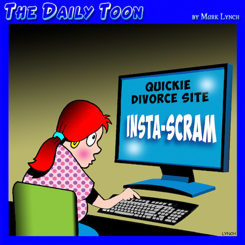 Cartoon: Divorce (medium) by toons tagged instagram,quickie,divorce,app,instagram,quickie,divorce,app