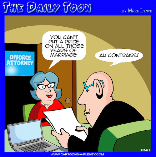 Cartoon: Divorce lawyers (medium) by toons tagged divorce,attorney,alimony,divorce,attorney,alimony