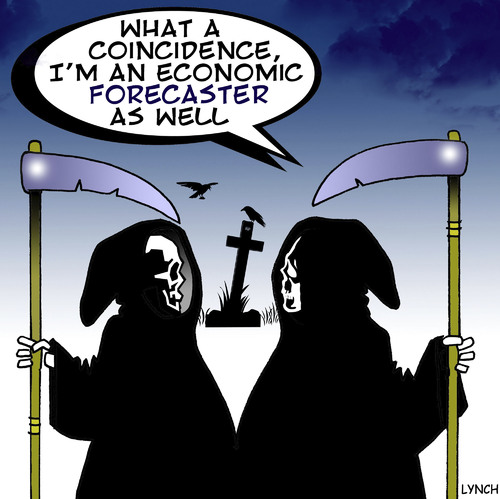 Cartoon: economic forecaster (medium) by toons tagged halloween,economic,forecast,financial,advisor,wealth,death,horsemen,afterlife,economy,gfc