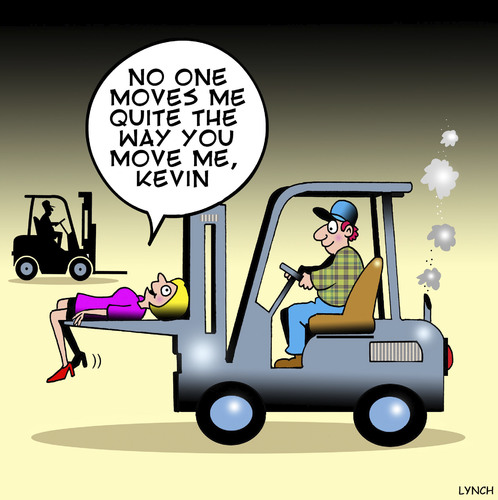 Cartoon: Forklift love (medium) by toons tagged forklift,forklift,hubstapler,stapler,lagerarbeiter,liebe,paar
