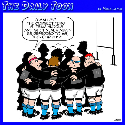 Cartoon: Group hug (medium) by toons tagged team,meetings,huddle,rugby,team,meetings,huddle,rugby