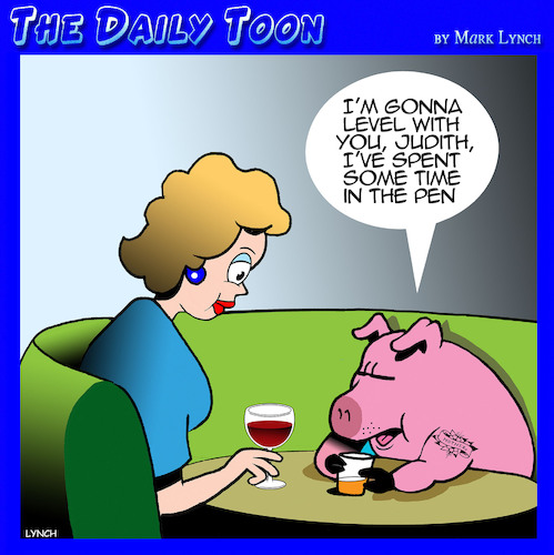 Cartoon: Jail time (medium) by toons tagged pig,pen,convict,pigs,pig,pen,convict,pigs