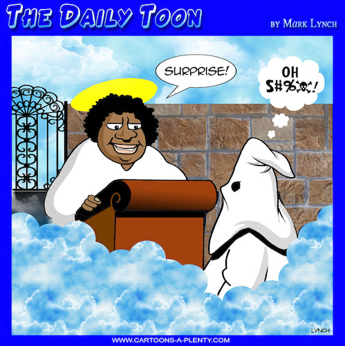 Cartoon: KKK (medium) by toons tagged klu,klux,klan,heaven,black,people,white,supremists,klu,klux,klan,heaven,black,people,white,supremists