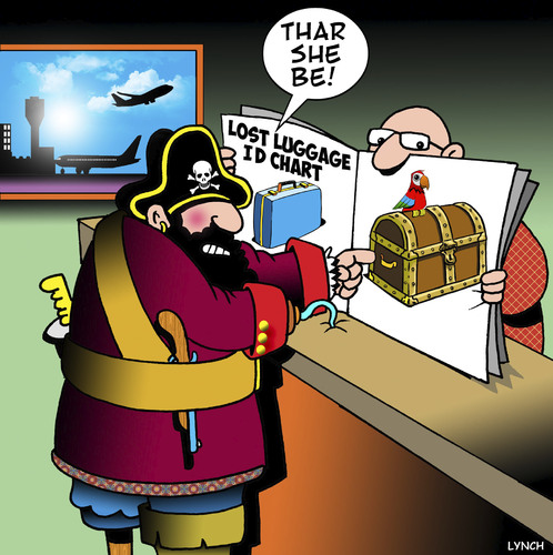 Cartoon: Lost luggage (medium) by toons tagged pirates,lost,luggage,air,travel,treasure,chest,pirates,lost,luggage,air,travel,treasure,chest