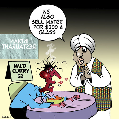 Cartoon: mild curry (medium) by toons tagged curry,restaurants,indian