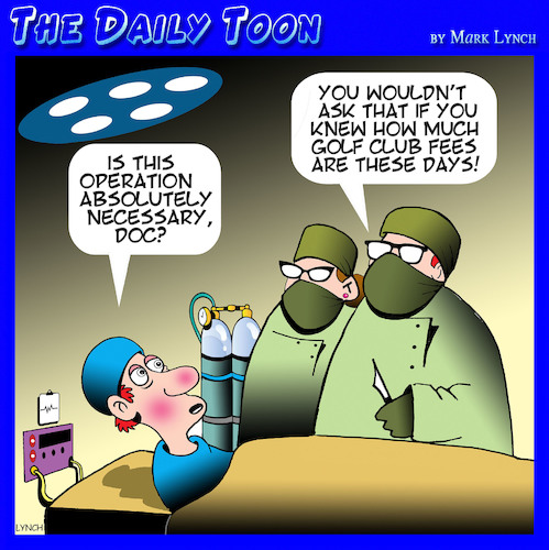 Cartoon: Operating theater (medium) by toons tagged surgery,golf,clubs,surgery,golf,clubs