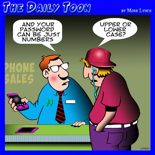 Cartoon: Passwords (medium) by toons tagged phone,sales,smart,phones,passwords,numbers,digits,usernames,iphone,upper,case,phone,sales,smart,phones,passwords,numbers,digits,usernames,iphone,upper,case