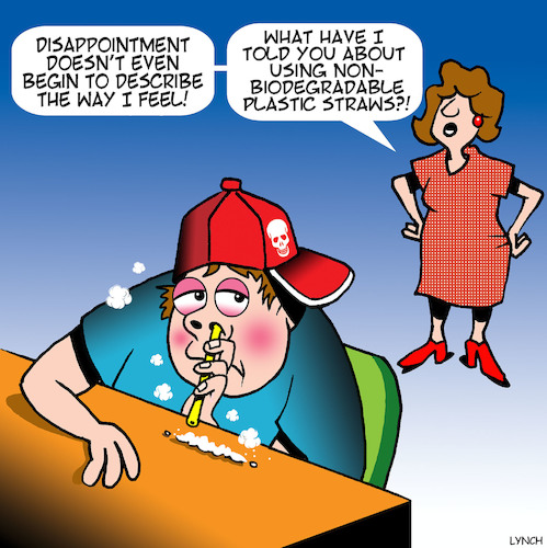Cartoon: Plastic straws (medium) by toons tagged straws,plastic,biodegradable,environmental,damage,cocaine,use,straws,plastic,biodegradable,environmental,damage,cocaine,use