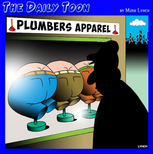 Cartoon: Plumbers (medium) by toons tagged fashion,plumbers,workwear,clothes,fashion,plumbers,workwear,clothes