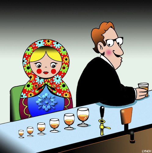 Cartoon: Russian doll (medium) by toons tagged russian,doll,alcohol,consumption,wine,dolls,fairy,tales,russian,doll,alcohol,consumption,wine,dolls,fairy,tales