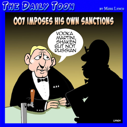 Cartoon: Russian sanctions (medium) by toons tagged james,bond,007,russia,sanctions,putin,james,bond,007,russia,sanctions,putin
