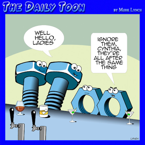 Cartoon: Screws (medium) by toons tagged pick,up,lines,one,night,stands,bolts,and,screws,pick,up,lines,one,night,stands,bolts,and,screws