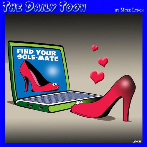 Cartoon: Shoe dating site (medium) by toons tagged soulmate,sole,shoes,soulmate,sole,shoes