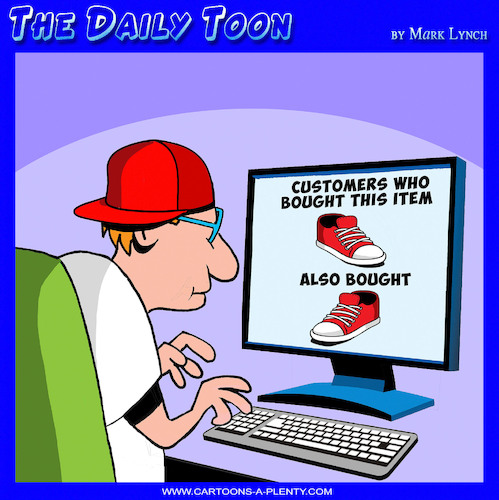 Cartoon: Shoe sales (medium) by toons tagged online,shopper,shopping,shoe,sales,online,shopper,shopping,shoe,sales