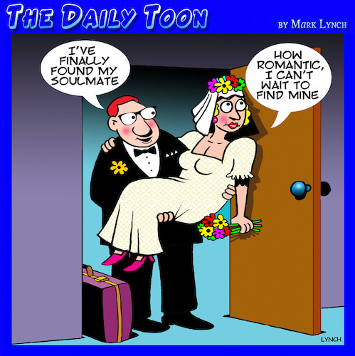Cartoon: Soulmate (medium) by toons tagged carry,over,the,threshold,just,married,soulmate,true,love,carry,over,the,threshold,just,married,soulmate,true,love