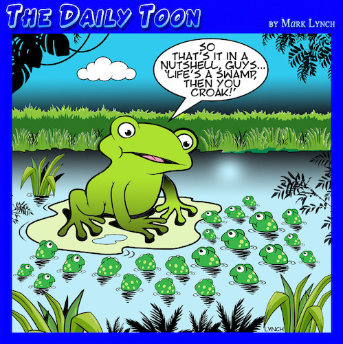 Cartoon: Tadpoles cartoon (medium) by toons tagged frogs,tadpoles,croaking,swamp,frogs,tadpoles,croaking,swamp