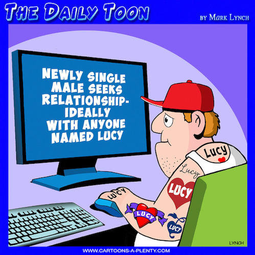 Cartoon: Tattoos (medium) by toons tagged love,tattoos,old,girlfriends,tattoo,removal,love,tattoos,old,girlfriends,tattoo,removal
