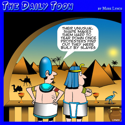 Cartoon: Tearing down monuments (medium) by toons tagged pyramids,tearing,down,statues,ancient,egypt,pharaohs,black,lives,matter,pyramids,tearing,down,statues,ancient,egypt,pharaohs,black,lives,matter