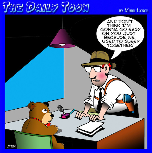 Cartoon: Teddy bear (medium) by toons tagged police,interrogation,teddy,bears,good,cop,bad,police,interrogation,teddy,bears,good,cop,bad