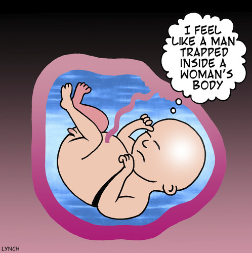 Cartoon: Trapped (medium) by toons tagged foetus,pregnant,transgender,womb,babies,transexual,bisexual