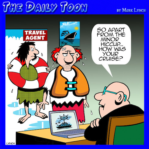 Cartoon: Travel agent (medium) by toons tagged cruises,shipwreck,travel,agents,cruises,shipwreck,travel,agents