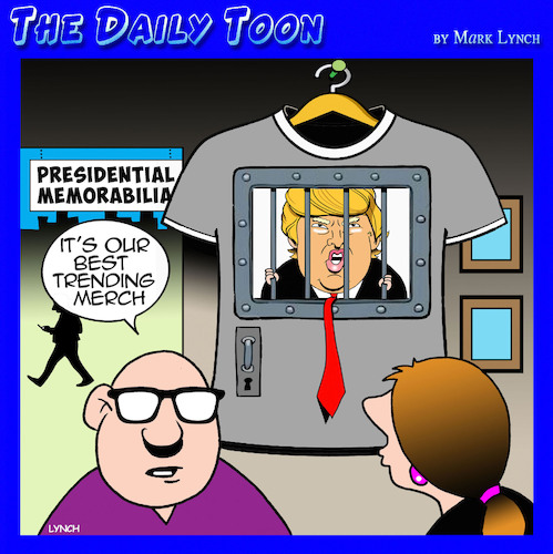 Cartoon: Trump arrest (medium) by toons tagged trump,arraignment,jailed,trump,arraignment,jailed