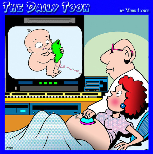 Cartoon: Ultrasound (medium) by toons tagged embryo,kids,on,phones,early,starters,smart,screen,time,embryo,kids,on,phones,early,starters,smart,screen,time