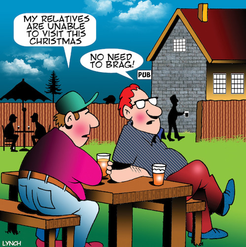 Cartoon: Visiting relatives (medium) by toons tagged christmas,visiting,relatives,bragging,christmas,visiting,relatives,bragging