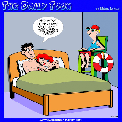 Cartoon: Water bed (medium) by toons tagged rescue,lifeguard,waterbed,rescue,lifeguard,waterbed
