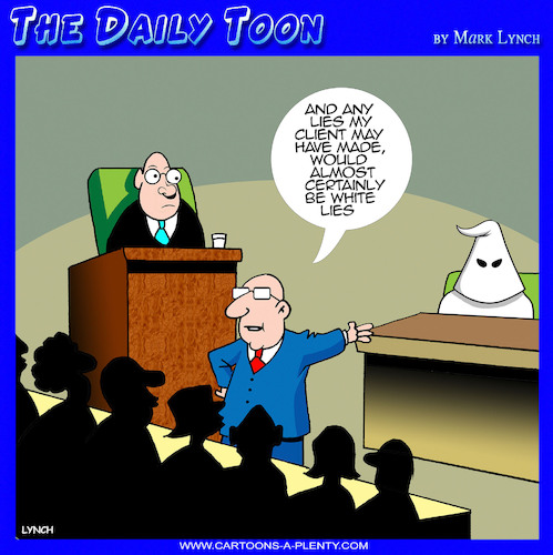 Cartoon: Whites only (medium) by toons tagged kkk,white,lies,perjury,kkk,white,lies,perjury