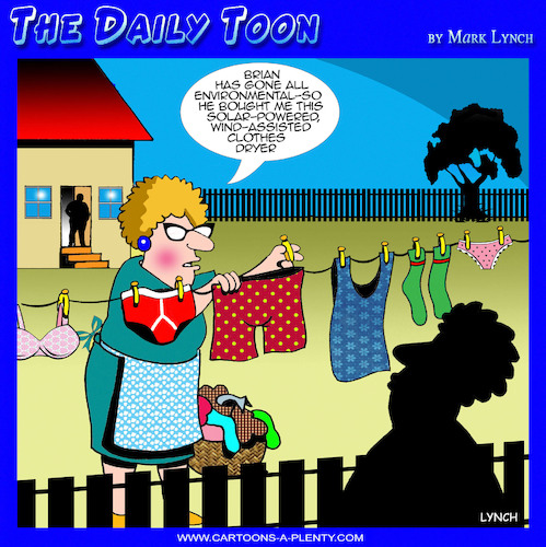 Cartoon: Wind assisted (medium) by toons tagged wind,turbines,clothes,dryer,environmental,protection,clothesline,wind,turbines,clothes,dryer,environmental,protection,clothesline