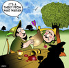 Cartoon: A tweet from Maid Marian (small) by toons tagged robin,hood,sherwood,forest,archery,twitter,tweeting,messaging,history,merry,men