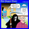 Cartoon: Angel of death (small) by toons tagged grim,reaper,nagging,wife,afterlife