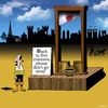 Cartoon: back in five (small) by toons tagged guillotine,french,revolution,execution,death,penalty