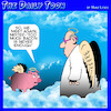 Cartoon: Bacon (small) by toons tagged pigs,bacon,afterlife,angels