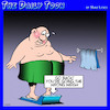 Cartoon: Bathroom scales (small) by toons tagged scales,overweight,obesity,fat,bathroom,health