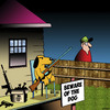 Cartoon: Beware of the dog (small) by toons tagged dogs,guns,canines