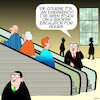 Cartoon: Broken escalator (small) by toons tagged emergency,calls,stpid
