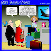 Cartoon: Check in counter (small) by toons tagged airline,check,in,upgrades,husbands