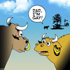 Cartoon: Coming out (small) by toons tagged bulls cows gay farm animals coming out piercing earings
