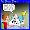 Cartoon: Cosmetic surgery (small) by toons tagged tummy,tuck,boob,jobs,bee,stung,lips,plastic,surgery,botox