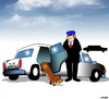 Cartoon: Dachshund limo (small) by toons tagged dachshunds,dogs,limousine,chauffeur,pampered,pets,first,class,animals,transport,taxi