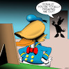 Cartoon: Donald and Daisy (small) by toons tagged donald,trump,duck,toupee,wigg,comb,over,walt,disney,cartoons