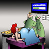 Cartoon: Downloading (small) by toons tagged pregnant downloads surgery birth babies midwife