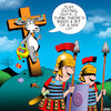 Cartoon: Easter bunny (small) by toons tagged easter,crucifixion,bunny,rabbits,eggs,roman,soldiers