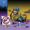 Cartoon: Euro free zone (small) by toons tagged euro,begging,broke,money,gfc,dollars,pounds,cash,tramps